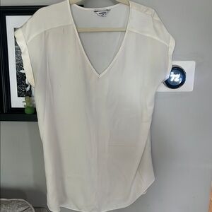 Express Cream Cap Sleeve Relaxed Blouse